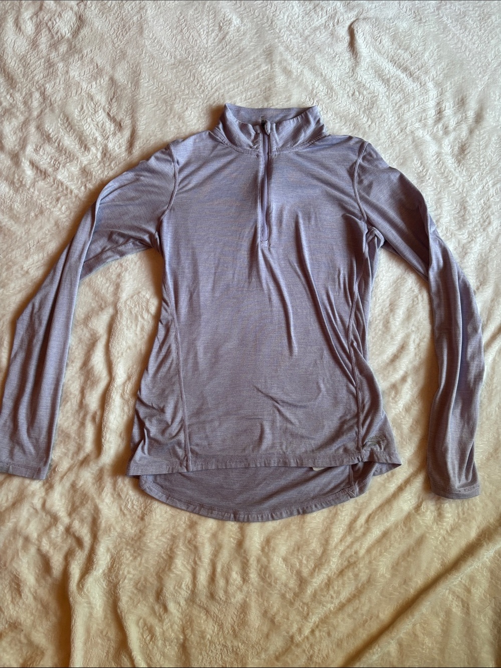 Reebok Soft Light Lilac Quarter-Zip Pullover